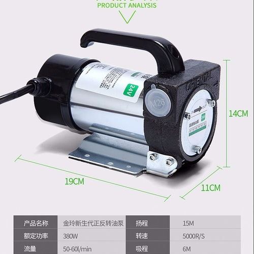 正反12v24v220v伏电动柴油抽油器抽油泵自吸泵抽油机柴油泵加油机