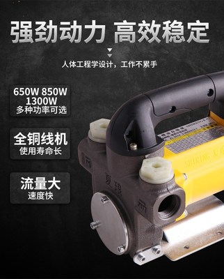 夏琅夏朗电动抽油泵220V/12V/24V伏柴油自吸泵机油加油小型抽油机